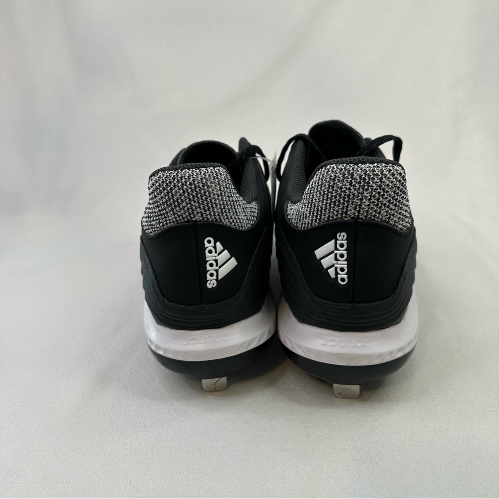 Adidas Men's Icon Bounce Baseball Cleats Black White 13 - Picture 5 of 9